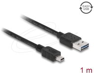 Delock - EASY-USB 2.0 -A apa > USB 2.0 mini apa kábel, 1 m - 83362