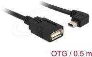 Delock - USB mini apa forgatott > USB 2.0-A anya OTG kábel, 50 cm - 83356