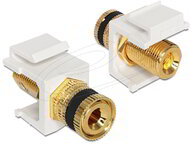 Delock - Keystone szorító szerelvény > menetes anya, fekete - 86303