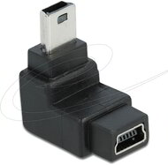 Delock - Adapter USB-B mini 5tűs apa/anya 90 derékszögű USB-B mini 5tűs adapter - 65097