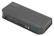 DIGITUS - KVM kapcsoló, 2x1 HDMI, HDMI kimenet, USB, 4Kx2K@60Hz - DS-12874