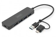 DIGITUS - USB 3.0 Hub 4 portos, Slim Line - DA-70235