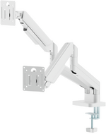 Gembird - Asztali, állítható dupla monitorkar, 17"-32", fehér - MA-DA2-06-W