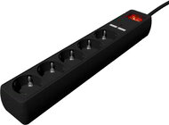 GEMBIRD - Elosztó USB töltővel, 5 aljzat, 1,5 m, 2x USB, fekete - SPG5-U2-5
