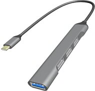 Gembird - USB Type-C 4 portos USB hub (1 db USB3, 3 db USB2), ezüst színű - UHB-CM-U3P1U2P3-03