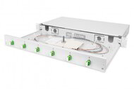 Assmann-DIGITUS optikai kábeles elosztó doboz, 1U, 6x LC-APC DX-szel, OS2-vel felszerelve - DN-96330/9APC