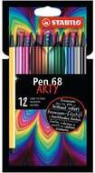 STABILO Pen 68 brush ARTY 12db-os ecsetfilc készlet