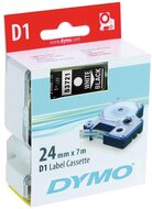 DYMO címke LM D1 alap 24mm fehér betű / fekete alap