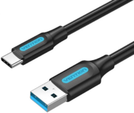 Vention USB-A 3.0/M -> USB-C/M kábel, (PVC,fekete), 1m, kábel - COZBF