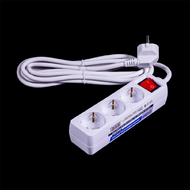 IRIS Electric - IEPS-3W-5M-K Hosszabbító elosztó 3 aljzattal, kapcsolóval, 5m fehér
