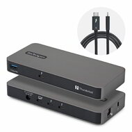Startech - 4 portos Thunderbolt™ 5 elosztó Thunderbolt™ megosztással, KVM, 80/120 Gbps, 8K 60Hz vagy 4K 144Hz, 140 W PD - 303UE-TB5-HUB