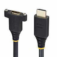 Startech - 2 m-es panelre szerelhető HDMI-kábel, nagy sebességű HDMI panelre szerelhető hosszabbítókábel, 4K 60Hz/1440p 144Hz - HDMI2PNLFM-2M