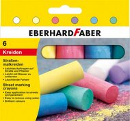 Aszfaltkréta, henger alakú, EBERHARD FABER, 6 különböző szín, (6 db)