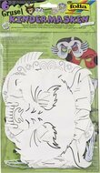 Kreatív maszk, 6 db, fehér, FOLIA, ijesztő, (6 db)