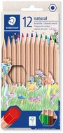 Színes ceruza készlet, hatszögletű, STAEDTLER "Noris® natural 143N", 12 szín, (12 db)