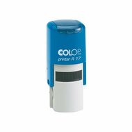 Bélyegző, kör, COLOP " Printer R 17", kék ház - kék párna