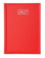 Naptár, tervező, A5, napi, VICTORIA OFFICE "Chrono", piros (2027 évi)