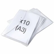 Irattartó tasak, A3, PP, patentos, RAPESCO "Eco", áttetsző, (10 db)