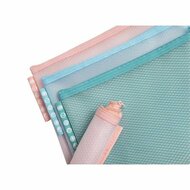 Rendszerező tasak, cipzáras, hálós, A5, EXACOMPTA "Chromaline Pastel", vegyes színek