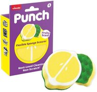 Súrolószivacs, rugalmas, VILEDA "Punch Scrub 'n' Flex", citrom