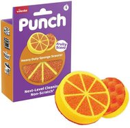 Súrolószivacs, extra erős, VILEDA "Punch Dual Action Scrub", narancs