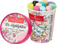 Szövegkiemelő, 1-5 mm, FABER-CASTELL "Textliner 46", 10 különböző pasztell szín, (10 db)