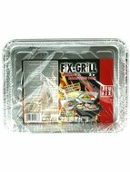 Alumínium grilltálca, 22,5x17 cm, 3 db, ALUFIX, (3 db)