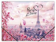 Gumis mappa, 15 mm, PP, A4, PANTA PLAST "Take me to Paris"