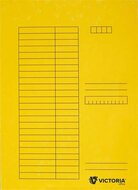 Pólyás dosszié, karton, A4, VICTORIA OFFICE, sárga, (5 db)