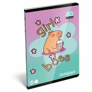 Füzet, tűzött, A5, lecke, 40 lap, LIZZYSULI, "Lollipop Capybara"