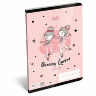 Füzet, tűzött, A5, sima, 32 lap LIZZYSULI, "Tiny Dancer, Lovely Ballerina", "20-32"