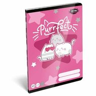 Füzet, tűzött, A5, vonalas, 32 lap, 4-8. osztály, LIZZYSULI, "Kit tok Stars Purrfect", "21-32"