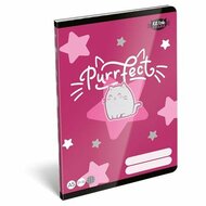 Füzet, tűzött, A5, kockás, 32 lap, LIZZYSULI, "Kit tok Stars Purrfect", "27-32"