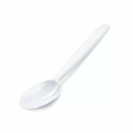 Evőkanál, műanyag, többször használatos, 18 cm, 50 db, fehér, (50 db)
