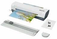 Lamináló készlet, A4, 80-125 mikron, LEITZ "iLam Home 4-in-1", fehér, (4 db)