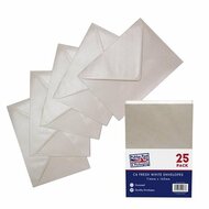 Boríték, C6, enyvezett, PUKKA PAD "Fresh White", elefántcsont fehér, (25 db)
