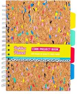 Spirálfüzet, B5, vonalas, elválasztóval, 100 lap, PUKKA PADS "Planet Cork Project Book", parafa