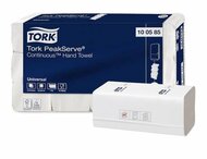 Kéztörlő, hajtogatott, H5 rendszer, 1 rétegű, Universal, TORK "PeakServe", fehér, (12 csom)
