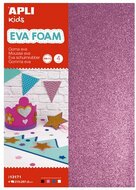 Moosgumi, 210x297 mm, A4, glitteres, APLI Kids "Eva Sheets", vegyes színek, (4 ív)