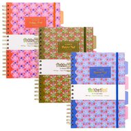Spirálfüzet, B5, vonalas, 100 lap, PUKKA PAD "Floral Project Book", vegyes minta
