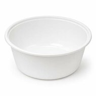 Műanyag leveses tányér, tetőzhető, 750 ml, 50 db, fehér, (50 db)