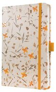 Jegyzetfüzet, exkluzív, 135x203 mm, vonalas, 87 lap, keményfedeles, SIGEL "Jolie" Bloom Orange