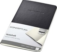 Füzet, exkluzív, A6, vonalas, 32 lap, puhafedeles, SIGEL "Conceptum", fekete