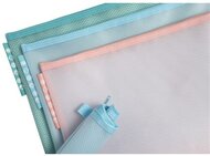 Rendszerező tasak, cipzáras, hálós, A4, EXACOMPTA "Chromaline Pastel", vegyes színek
