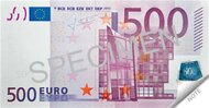 Jegyzettömb, 70 lap, 120x61,5 mm, PANTA PLAST "500 Euro", (70 lap)