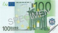 Jegyzettömb, 70 lap, 110x61,5 mm, PANTA PLAST "100 Euro", (70 lap)