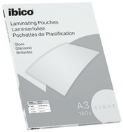 Meleglamináló fólia, 80 mikron, A3, fényes, IBICO "Light", (100 db)