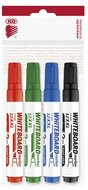 Tábla- és flipchart marker készlet, 1-4 mm, vágott, ICO "Plan 12 XXL", 4 különböző szín, (4 db)
