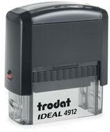 Bélyegző, TRODAT "Ideal 4912", fekete ház, fekete párnával