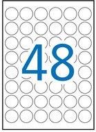 Etikett, 30 mm kör, poliészter, időjárásálló, fehér, APLI, 960 etikett/csomag, (20 lap)